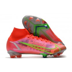 Nike Mercurial Superfly VIII Elite FG 2021 Czerwony Srebro Zielony