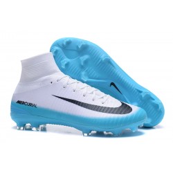Sklep Buty piłkarskie Nike Mercurial Superfly V FG Biały Niebieski Czarny