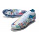 Buty 2021 Nike Phantom GT Elite DF FG Biały Niebieski Niebieski Zawistny
