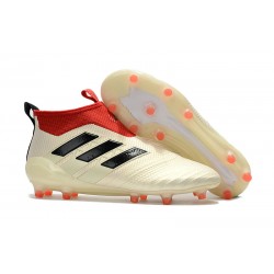 Buty piłkarskie - Tanie Adidas ACE 17+ PureControl FG Biały Czarny Czerwony