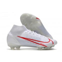 Nike Mercurial Superfly 8 Elite FG Biały Czerwony