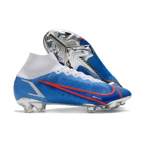 Nike Mercurial Superfly 8 Elite FG Niebieski Czerwony Biały