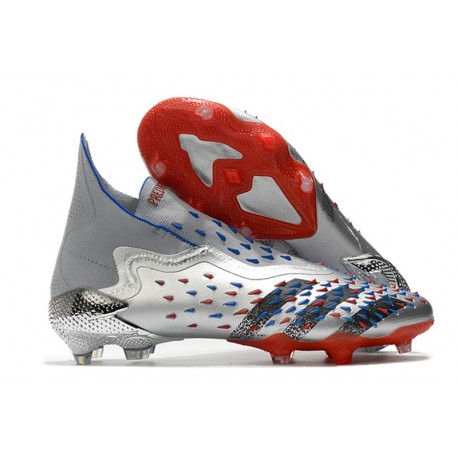 Buty adidas Predator Freak+ FG Srebro Czarny Czerwony